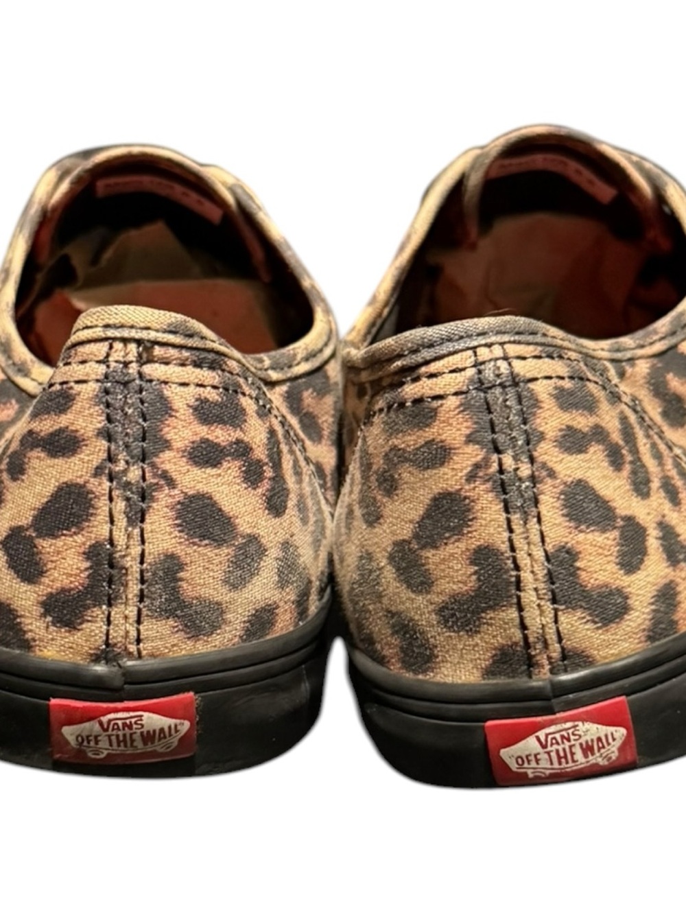 Vans Authentic Lowpro Leopard Women’s Size 7 Brown Skateboard Sneakers - Picture 6 of 9